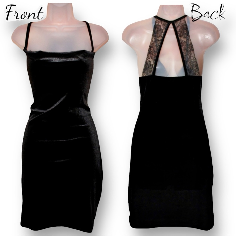 Lulus Sultry Summoning Black Velvet Dress
